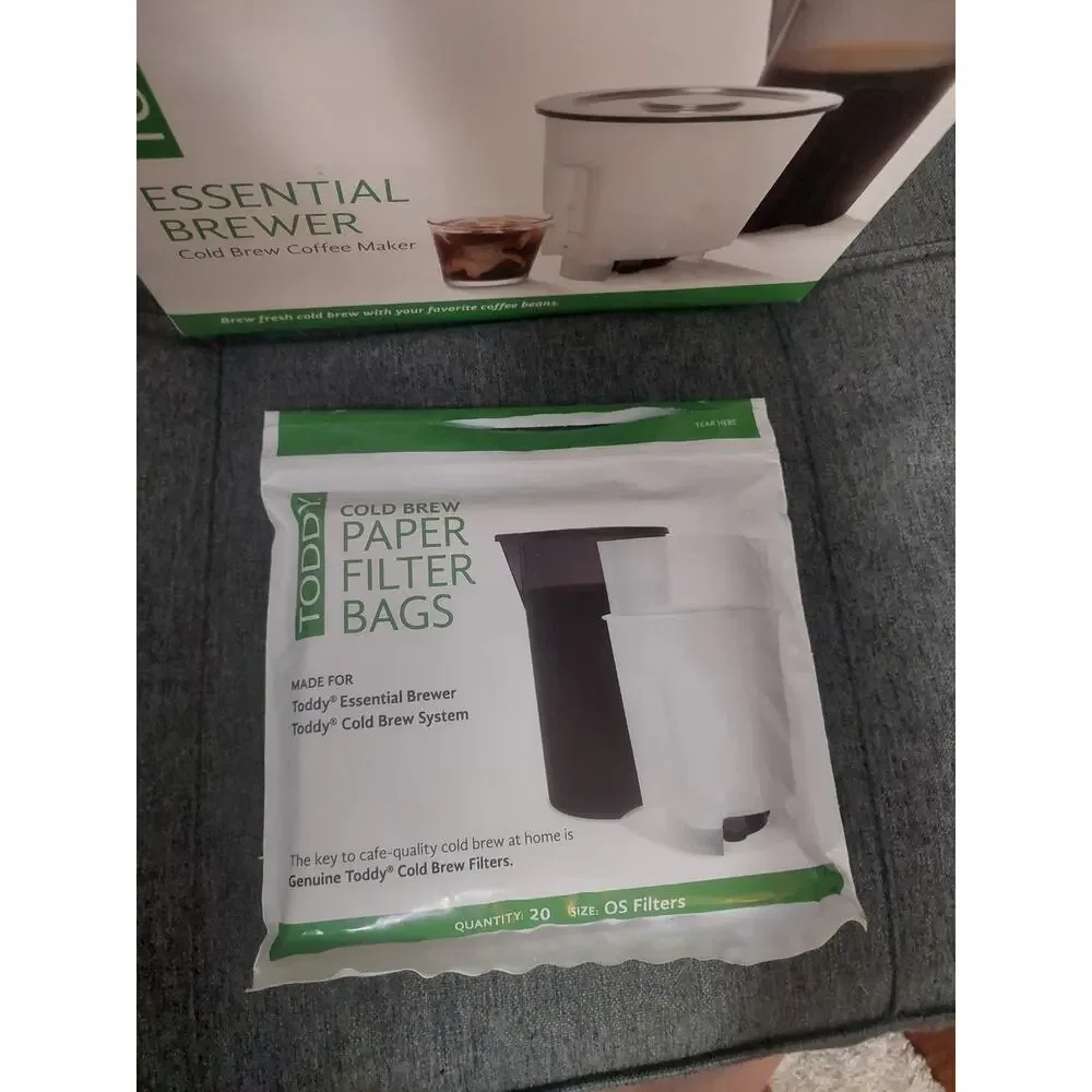 Toddy® Essential Brewer Cold Brew Coffee Maker + 20 Filters Brand New Sealed